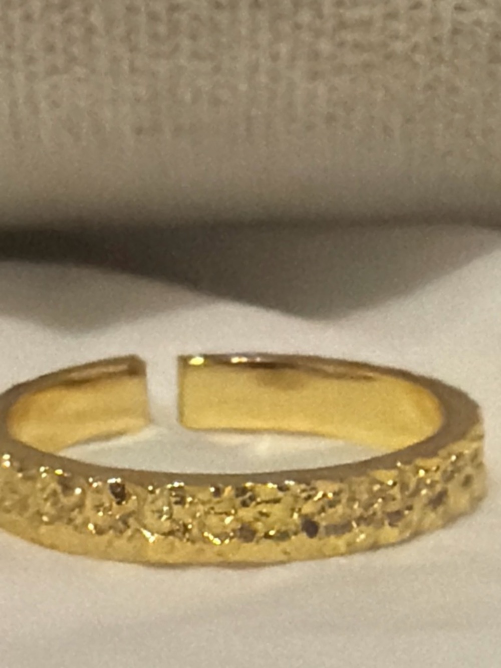 Gold Textured Open Band Ring - Women Jewelry